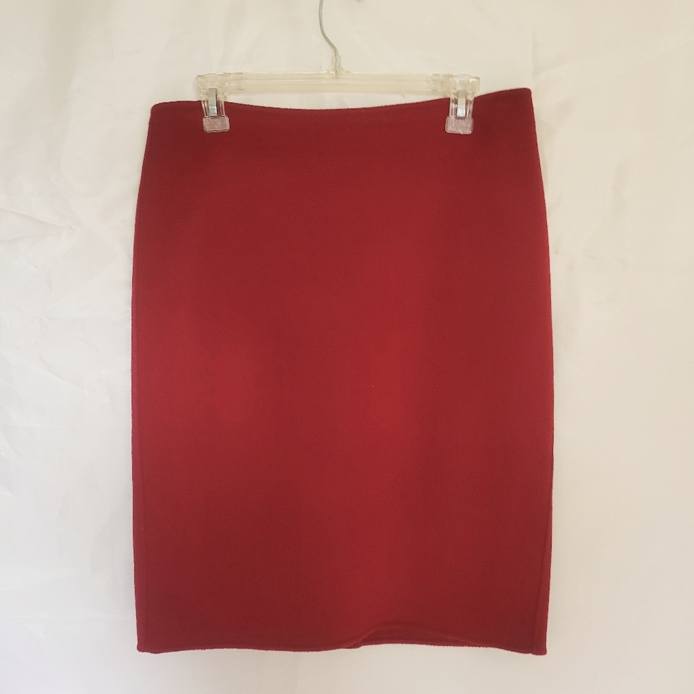 Talbots red wool pencil skirt Size 8P